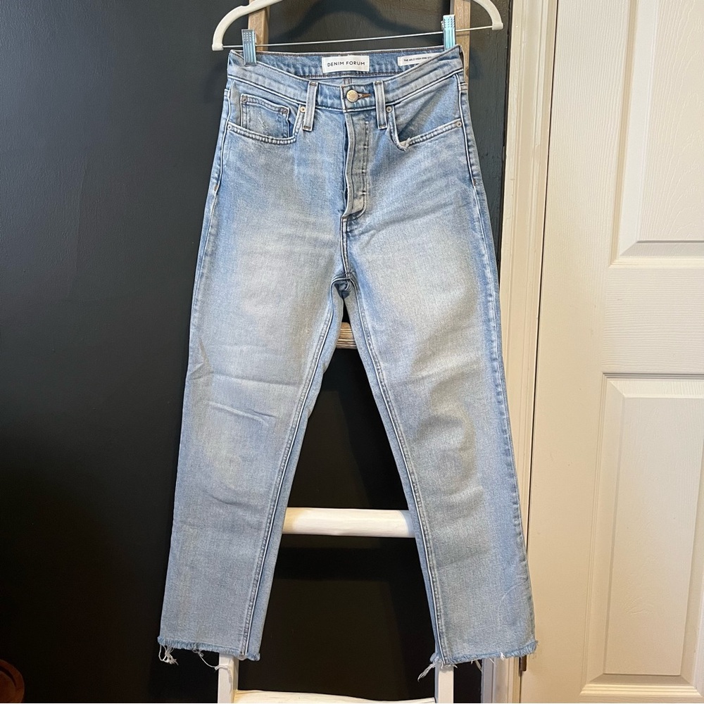Denim Forum Arlo High Rise Straight Jeans